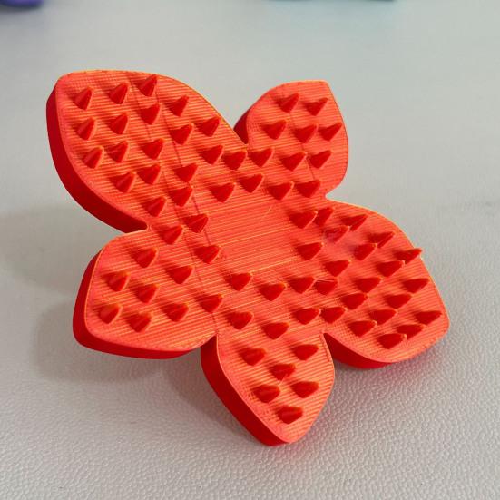 Scalp Massager Comb for Cats Dogs 3D Printed Flower Shaped Head Scratcher Scalp Massager for Stress Relief Pet Grooming