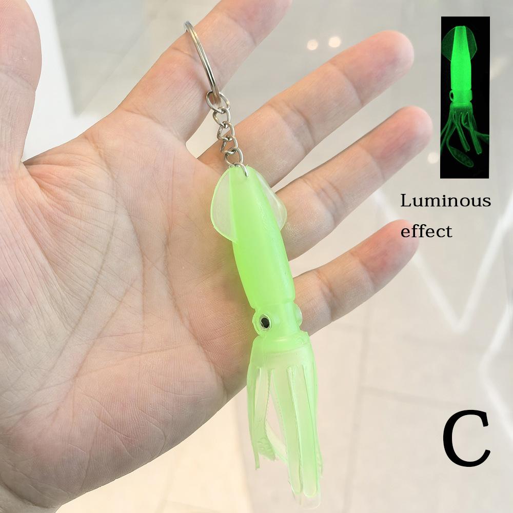 

Luminous Squid Keychain Trendy Hip Hop Backpack Pendant for Party Couple Family Keychain Pendant