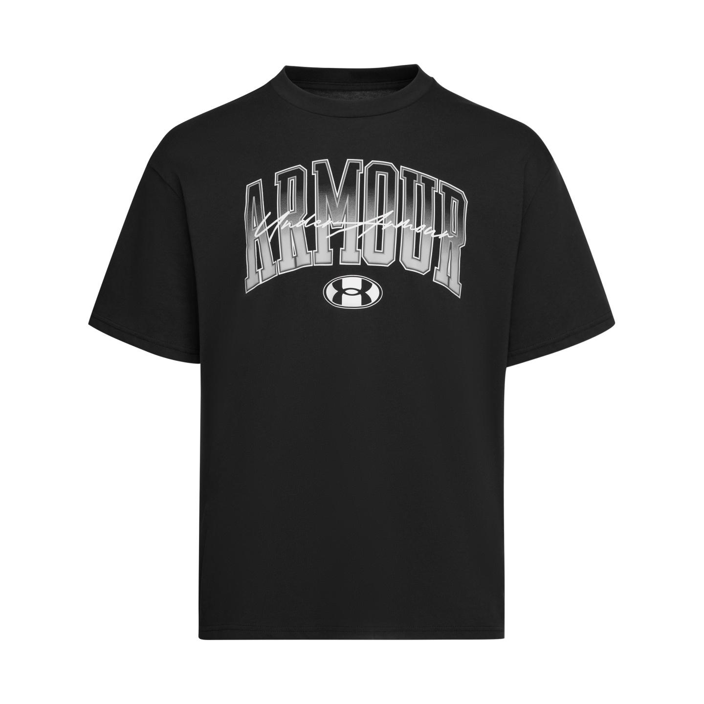 

Under Armour Loose Fit Sports Casual Fitness Solid Color Letter Graffiti Gradient Cyber Logo Fashion Versatile Short Sleeve T-Shirt 6011123-001 S