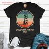 Golden Retriever Dog Vintage Dad T Shirt Vintage Washed Graphic Soft Homme Fashion Unisex Top For Everyday Wear Streetwear