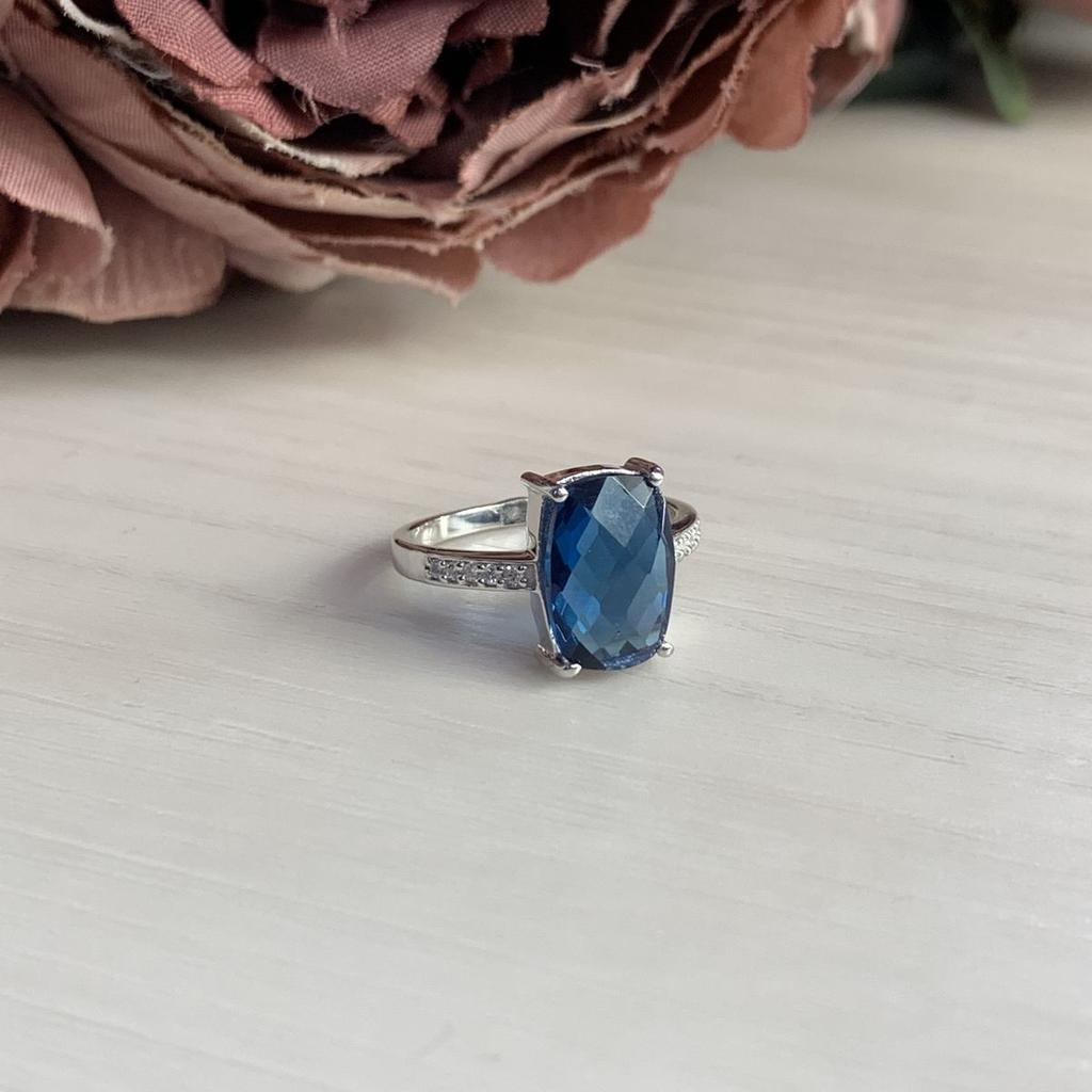 Silver Ring with London Blue Topaz 2.79ct (1245934)