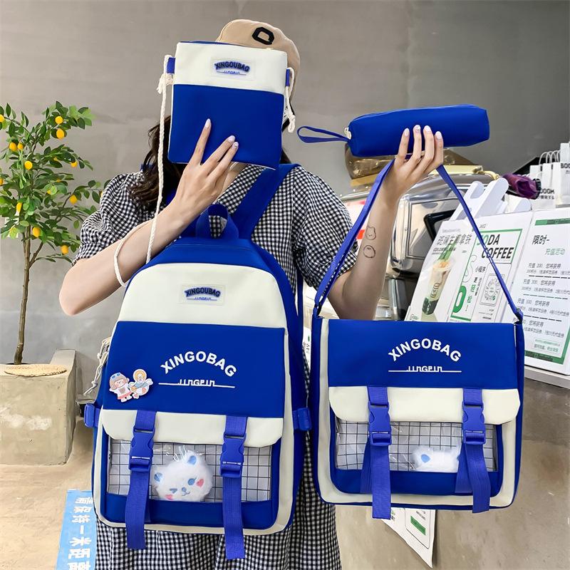 New College Style School Bag Girls Junior High School Backpack Korean Version Elementary School High School Backpack Mori Versatile School Bag