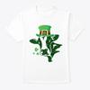 Shamrock Cow St Patricks Day T-Shirt Made In the USA Size S To 5XL
