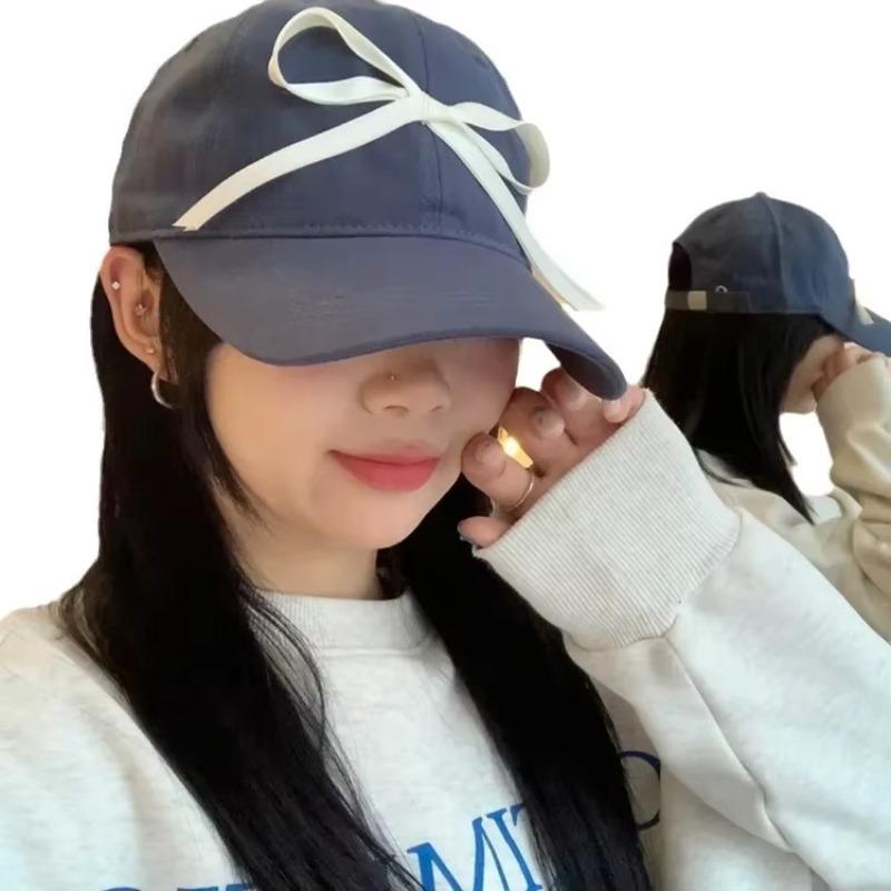 Bow Baseball Cap for Men and Women, Adjustable Sun Hat Suitable for Outdoor Leisure Sports In Spring and Summer, Sun Protection