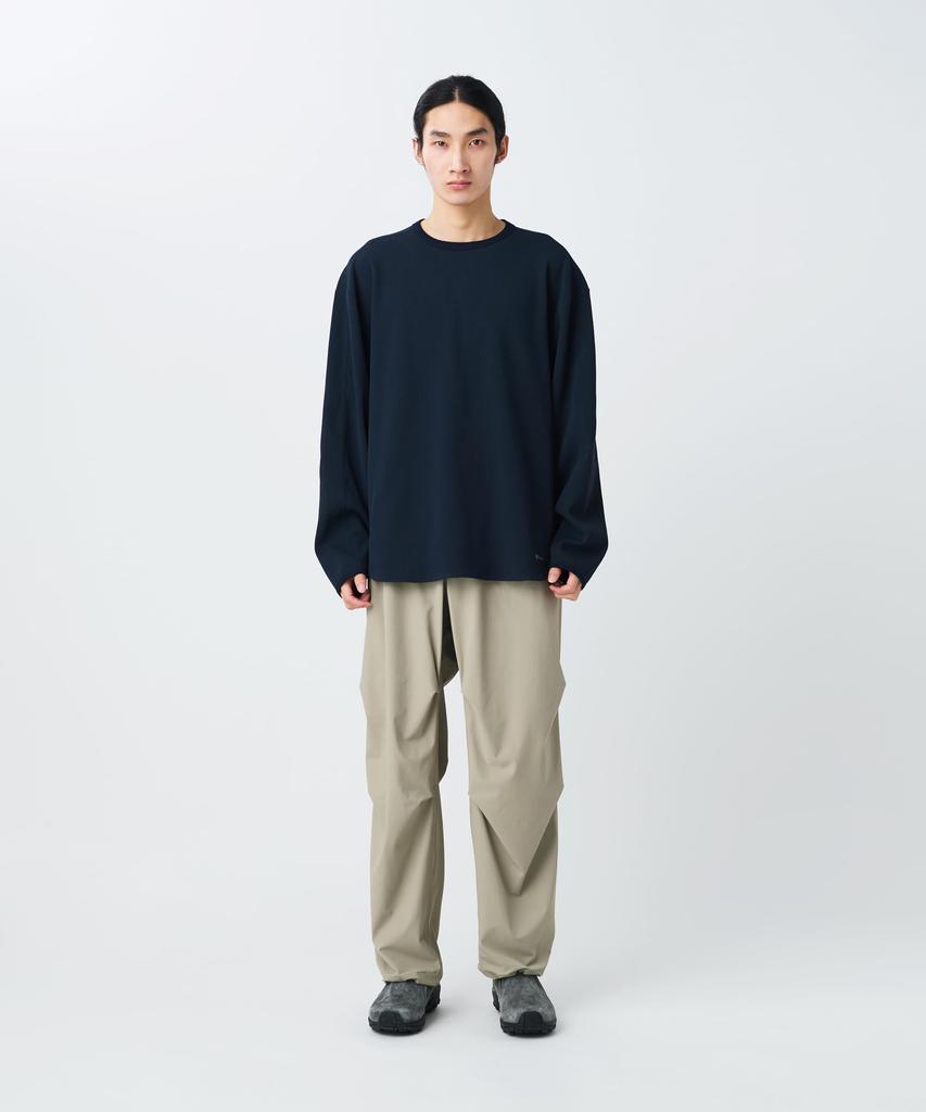 Snow Peak Dry Waffle Long Sleeve Cut and Long Sleeve and Dark Size L T-Shirt CS-26SU001, Sew, T-Shirt, Men's Women's, Navy,