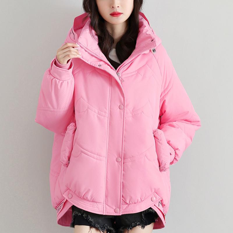 

Модные женские длинные парки Зимние пальто с капюшоном Большого размера Толстая теплая верхняя одежда Женские куртки XL розовый