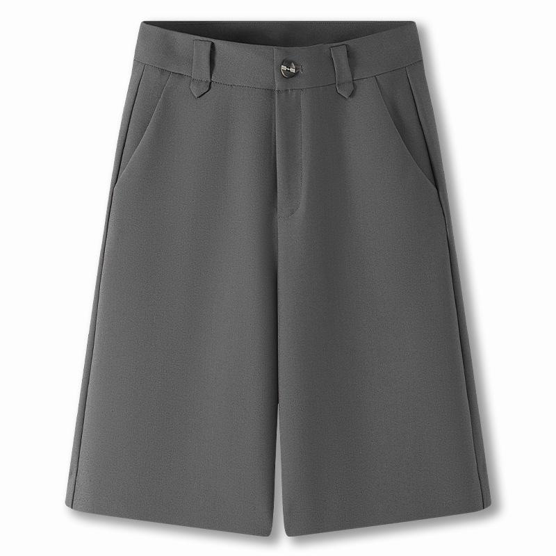 

Женские шорты Ankola из красного твида с широкими штанинами, высокой талией и А-силуэтом - Мода осень/зима 2024 29 серый