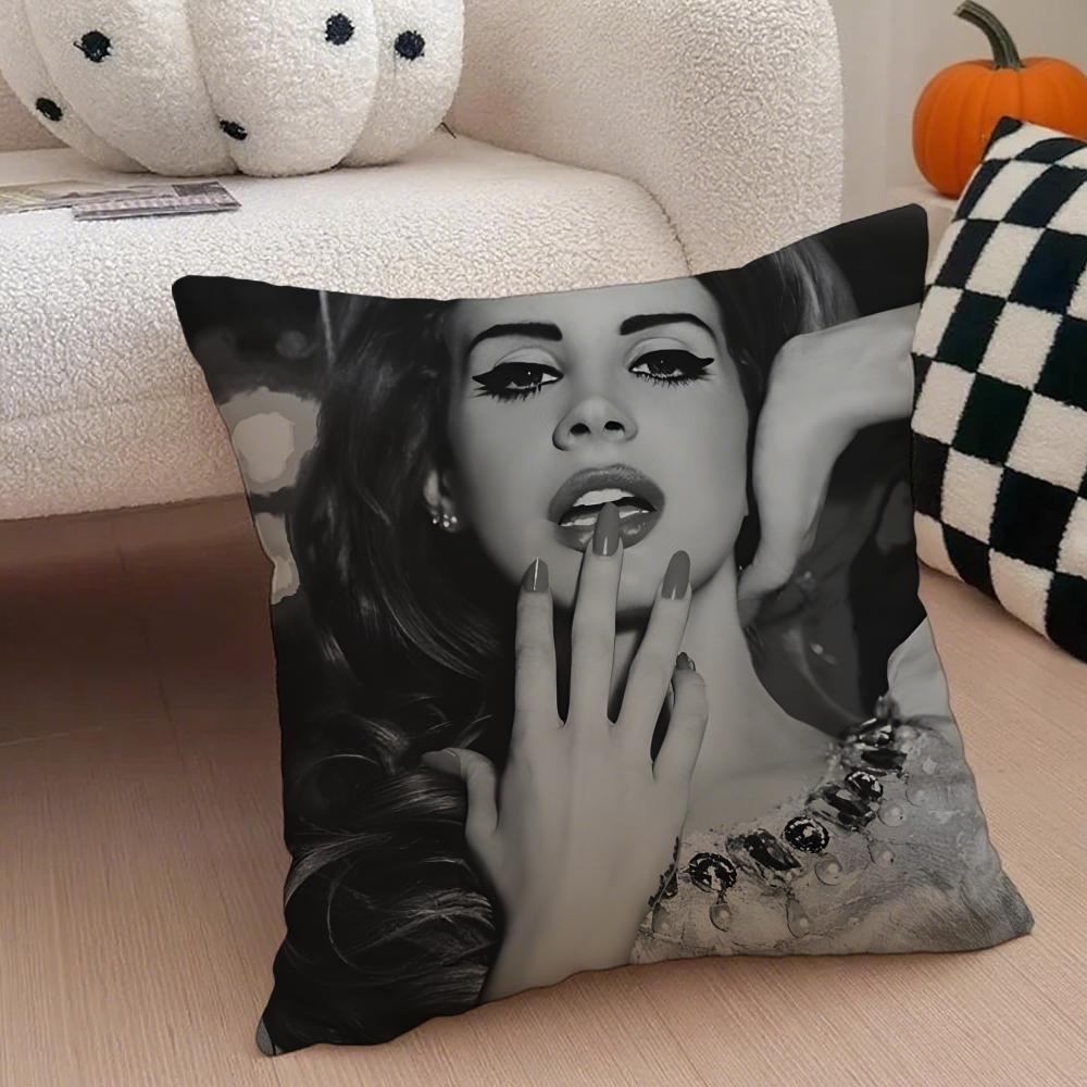 LLana Del Rey Cushion Cover Linen Pillow Case Soft Breathable Protective Couch Room Decoration