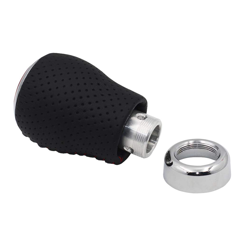 Sakan Car Shift Knob 5-Speed 8*5cm Aluminum Red Stitch