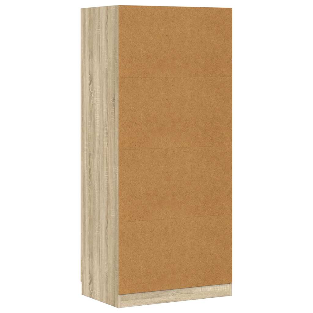 Wardrobe in Sonoma Oak 80 x 52 x 180 cm Particleboard