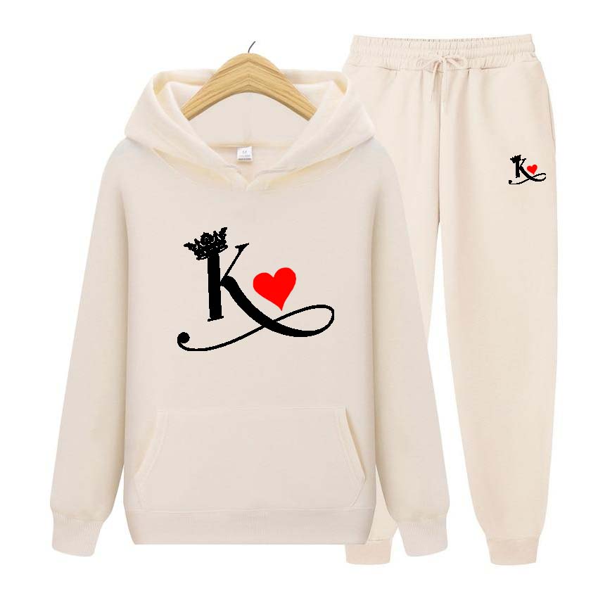 Pánské soupravy Mikina s potiskem K Sportovní souprava Tepláková souprava 2dílná souprava Mikina+kalhoty Pánská tepláková souprava Zimní souprava Sportovní