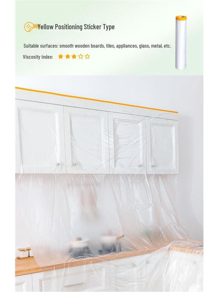 Spring Cleaning Dustproof Disposable Furniture Cover - Protective Plastic Film Cloth