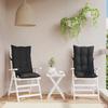 VidaXL Set of 2 High Back Chair Cushions, Waterproof Seat Pad, Non-slip Outdoor Cushion Garden 377623