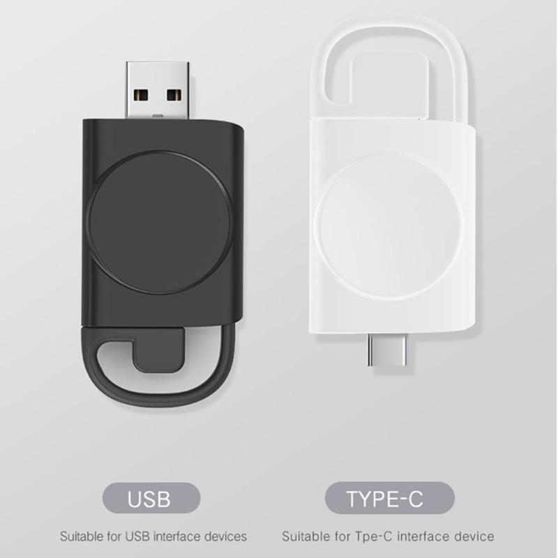 Carregador Sem Fio Portátil Relógio Sucção Magnética Automática Usb Carregador Rápido Base Docking Compatível