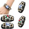 Israeli Palestinian Leather Bracelet European And American Punk Style Multilayered Beaded Bracelet