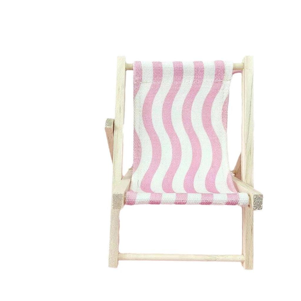 Foldable Beach Chair Phone Holder - Cute Mini Desktop Ornament