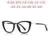 Blue Light Blocking Cat Eye Minus Diopter Glasses Women Spring Leg Student Prescription Spectacles Diopter 0 -0.5 -0.75 To -6.0