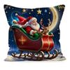 Santa Claus Christmas Pillowcase - Holiday Cushion Cover for Sofa & Lumbar Support
