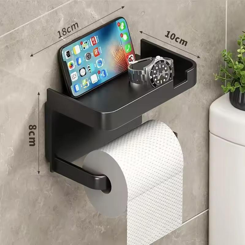 Non punched toilet paper box, tissue storage rack, household roll paper box, drawing paper box, wall mounted