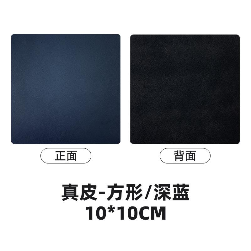 Round spot leather teacup mat can be ordered lOGO hand sewing with oil edge pu leather coaster thermal insulation mat wholesale