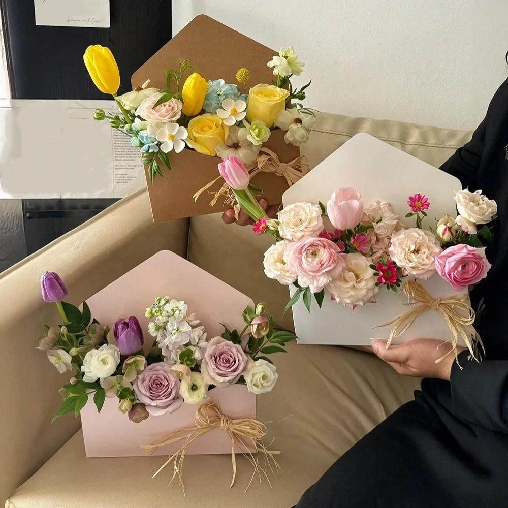 10 Pcs Hand-Folded Envelope Flower Box Romantic Flower Arrangement Box Floral Gift Box Party Decor