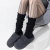 1 Pair Stockings Autumn Thigh High Stocking Harajuku Hollow Vintage Calf Sock Winter Knitting Cotton Long Socks Fashion Woman