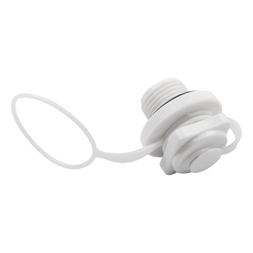 White Boston Air Valve One-way Inflation Valve Airbeds Approx. 22mm BIGMOUTH Boats Canoes Kayaks Plastic Pool Rafts