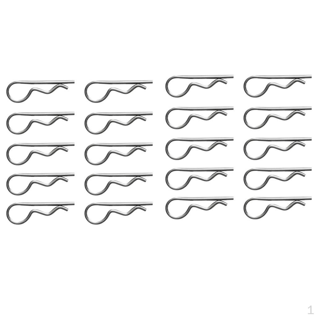 20 Pcs Stainless Steel Retaining Hitch Cotter Pins 2x42mm
