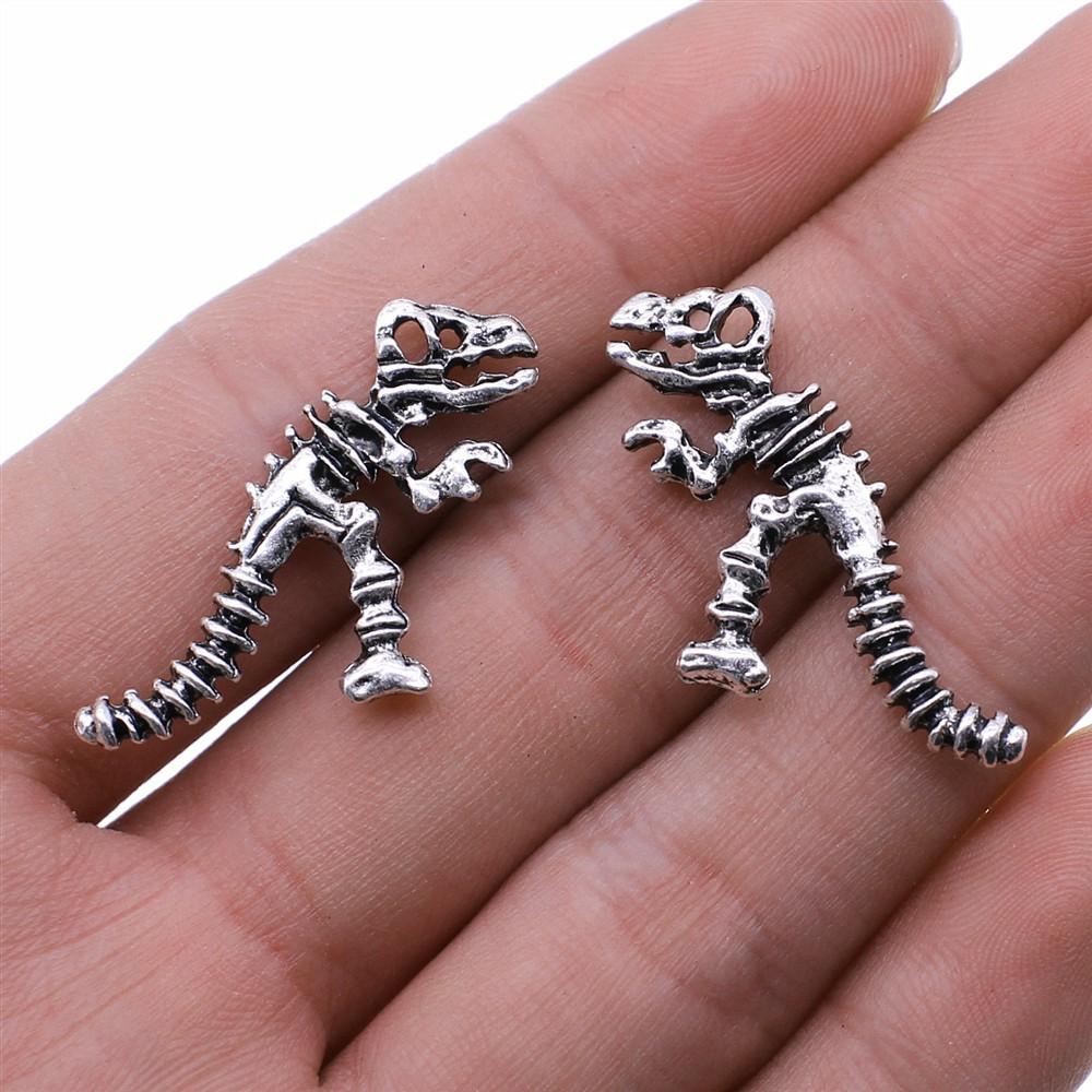 10 Stück Anhänger Dinosaurier Brontosaurus Tibetische Bronze Silberfarbe Anhänger Antiker Schmuckherstellung DIY Handgemachtes Handwerk