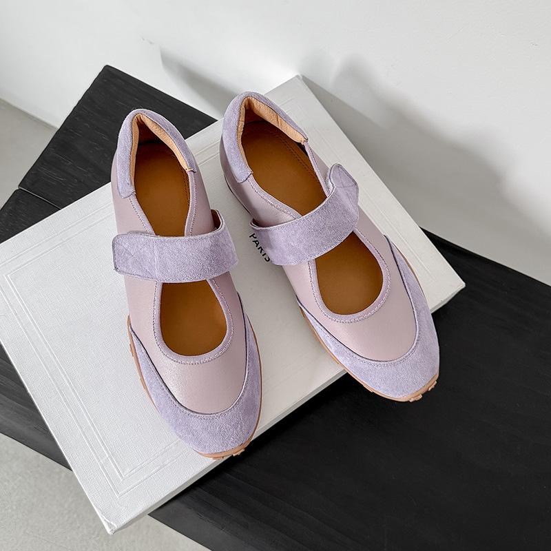 

Designer sports sole Korean niche Mary Jane shoes women s 2025 spring new leisure sports shallow mouth single shoes 40 светло-фиолетовый