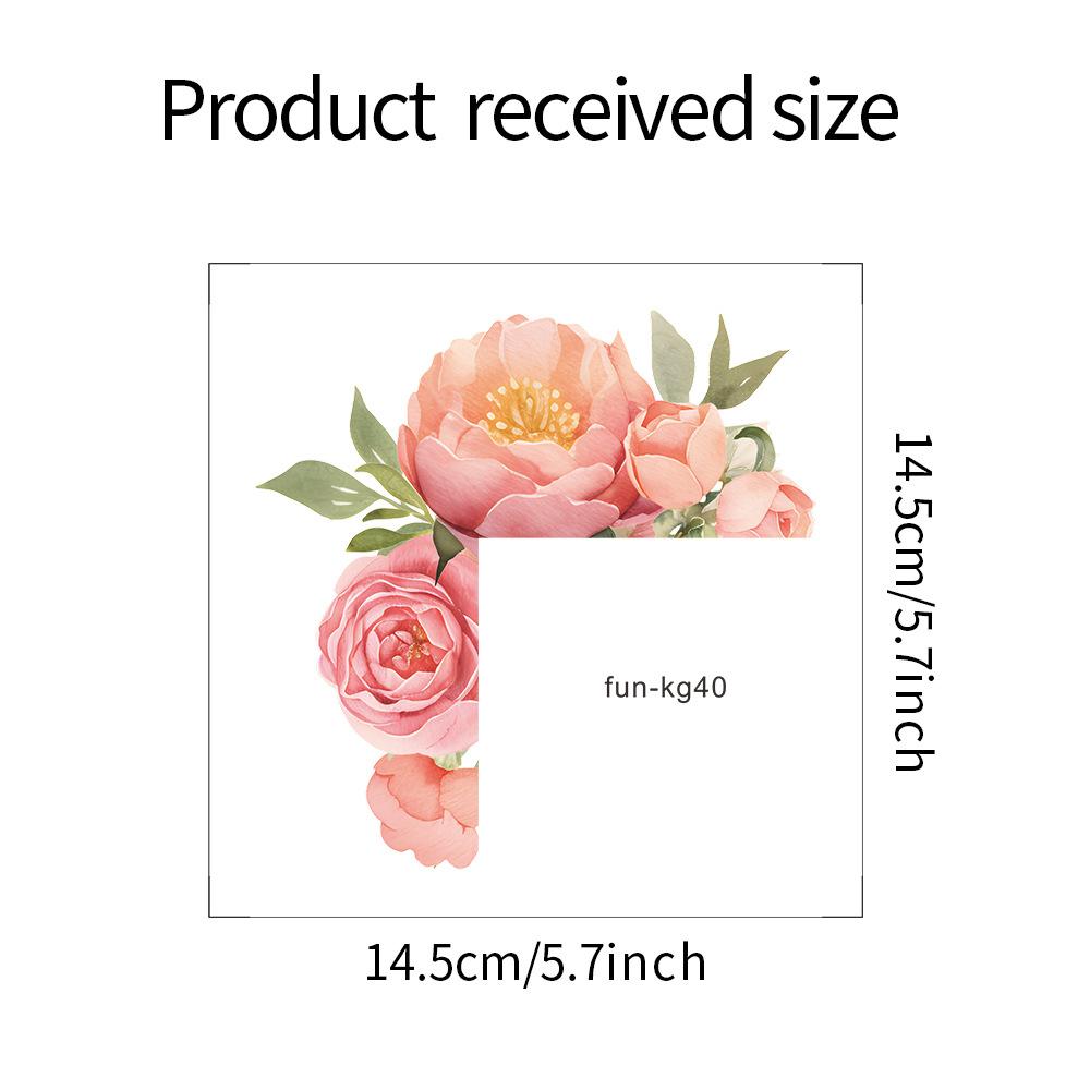 

Романтичный розовый листок розы переключатель прикрепленный украшение дома настенная наклейка 14.5*14.5CM/fun-kg40