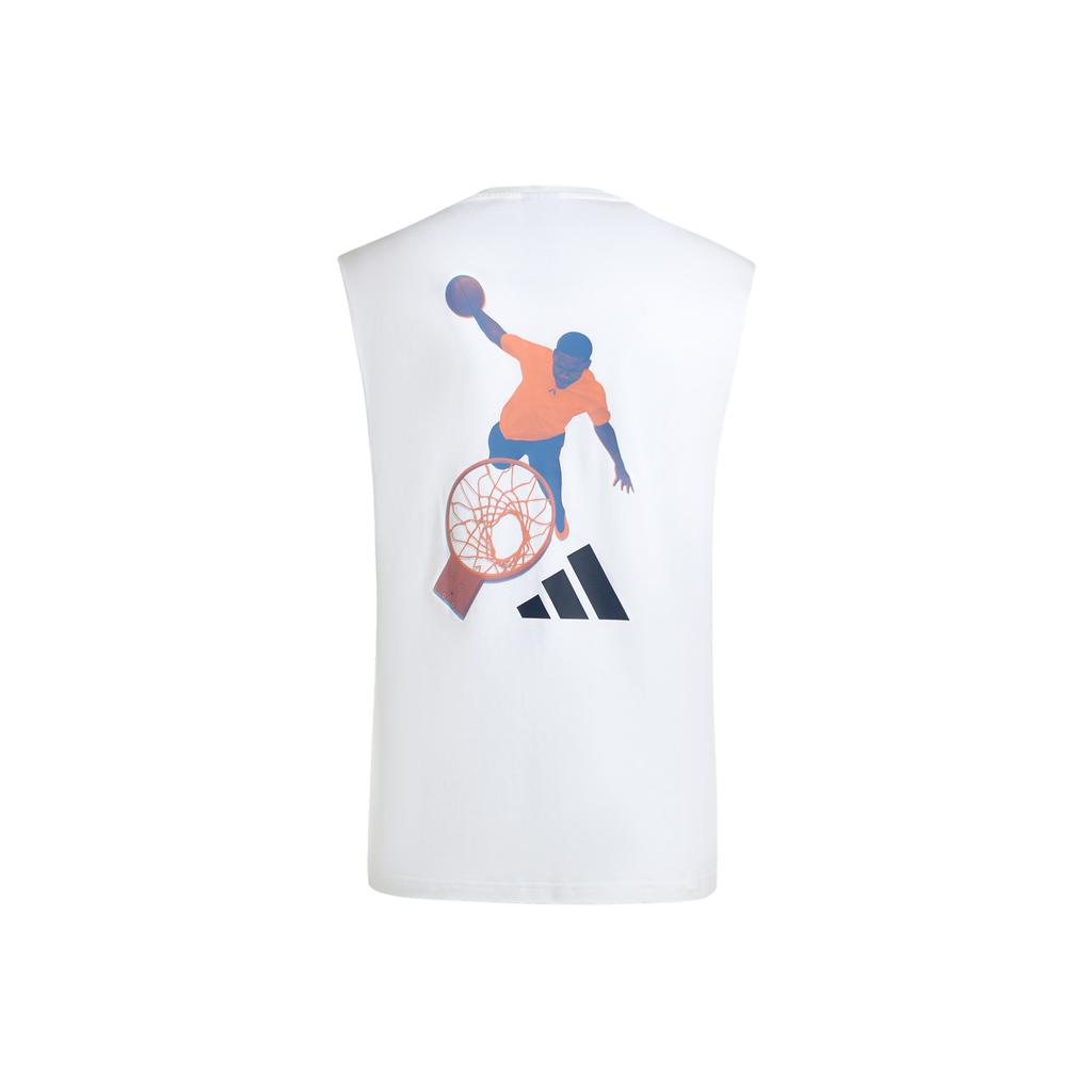 adidas Maglia da basket semplice e ampia in maglia Anthony Edwards Uomo Top KS2340