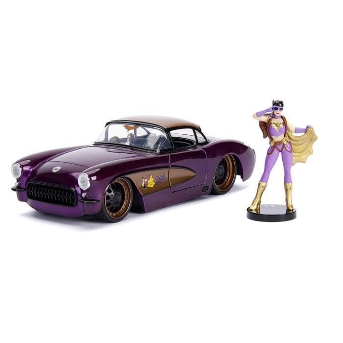 Batgirl 1957 Chevy Corvette 1:24 Hollywood Rides Diecast Veh figurine miniature