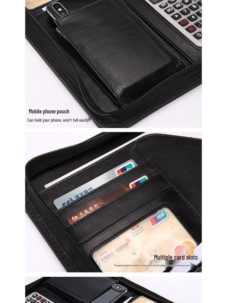A4 Zipper Bag Multifunctional Storage Folder with Office Clip & Custom Logo Option