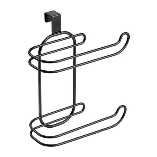 

Держатель для туалетной бумаги, стойка для салфеток, двухслойная конструкция, прочный несущий рулон салфеток, устойчивый к ржавчине чёрный