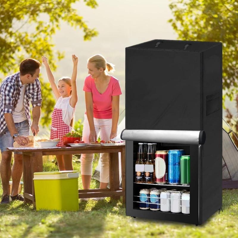 Outdoor Use Upright Freezer Cover Water Resistant Oxford Fabric Protectors Fits 56x58x86cm Compacts Refrigerators Dustproof