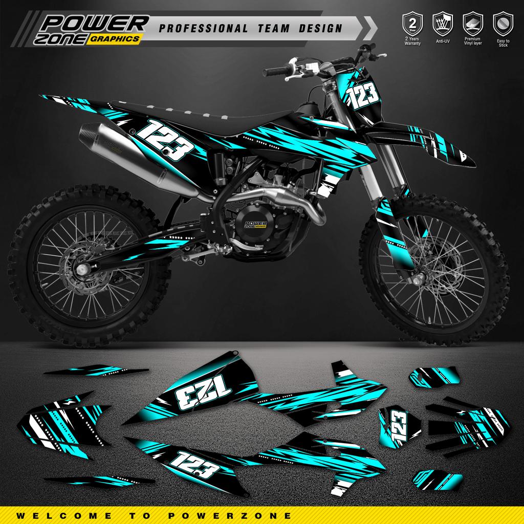 PowerZone Custom Team For KTM SX SXF MX 2019 2020 2021 2022 EXC XCW Enduro 2020-2023 125 to 500cc Graphics Decals Stickers Kit