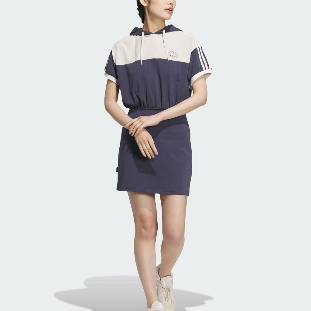 adidas Vestido con Capucha Disney con Mangas Cortas Transpirables Vestido para Mujer Cian Oscuro JP1436
