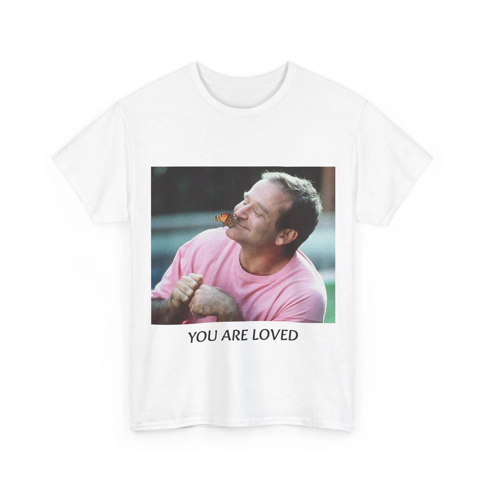 ROBIN WILLIAMS BUTTERFLY MOVIE Tshirt COTTON CLASSIC SHIRT FASHION LEGEND LOVE 2XL
