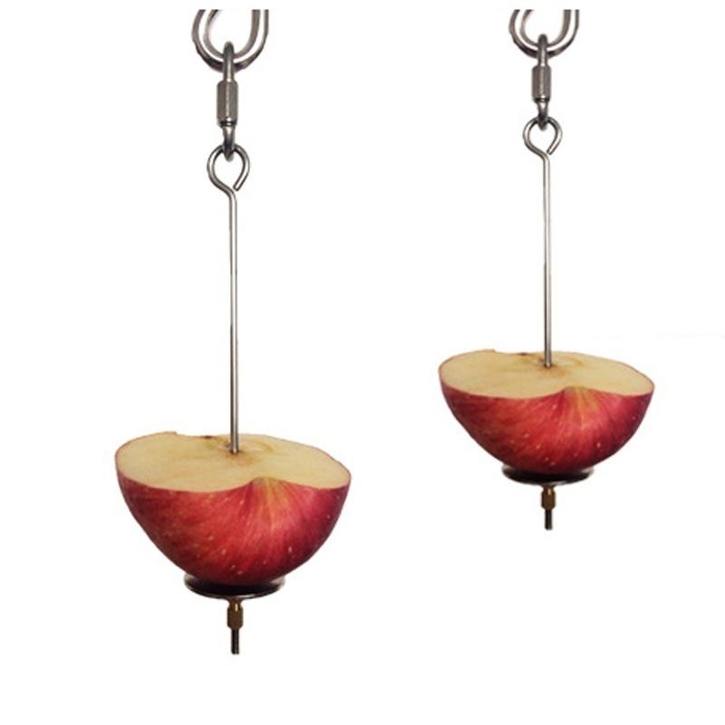 1pcs Parrot Bird Stainless Steel Fruit Fork Feeder Birdcage Hanging Vegetable Holder  Bird Feeders