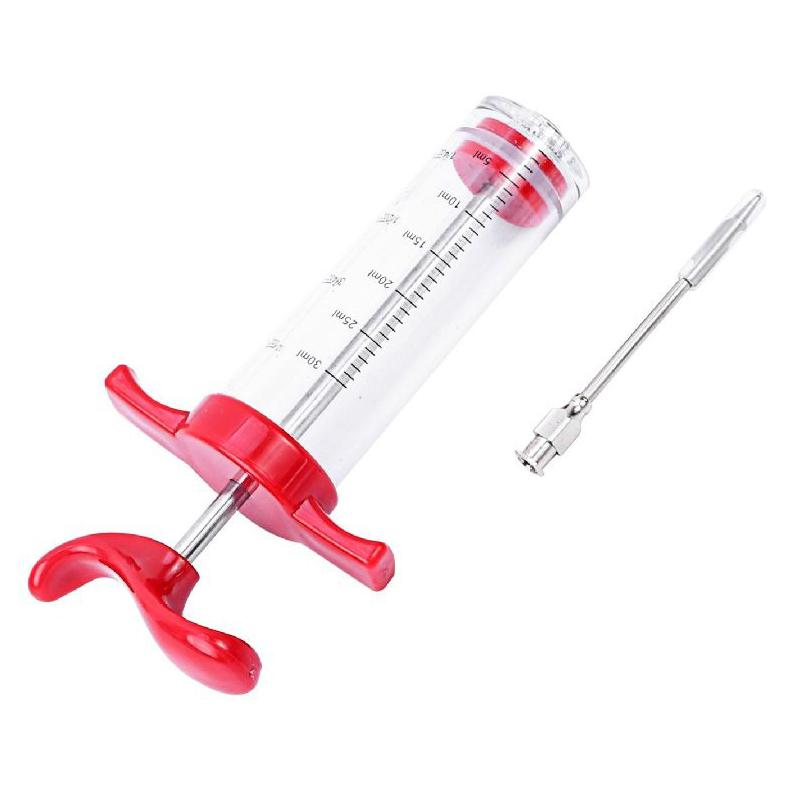 30ml/50ml Meat Marinade Injector Home Cooking Gadgets Syringe with Different Needles Cleaning Brush Turkey Chicken Beef Tool ZYF