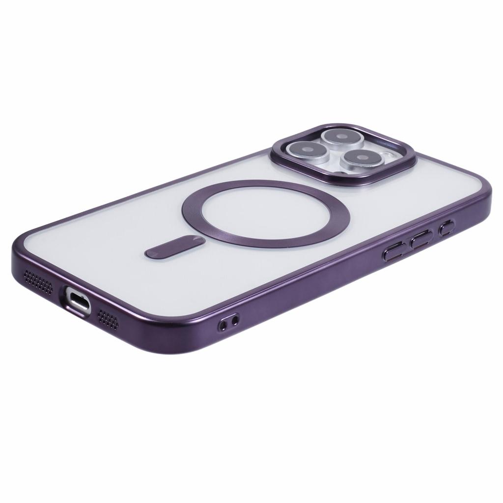 For iPhone 16 Pro Case Matte Electroplating Phone Cover Compatible with MagSafe