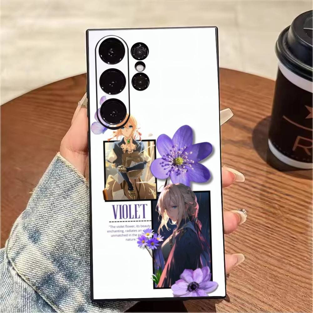 Auto Memory Doll V-Violet E-Evergarden Phone Case For Samsung S25,S24,S21,S22,S23,S20,Ultra,S26,Plus,Fe,Note,5G Black Cover
