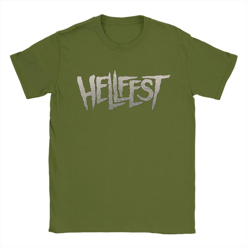HellFests Best Calm Enjoy T-Shirts Men Heavy Metal Music Festival Casual Cotton Tee Crew Neck Short Sleeve T Shirt Clothing