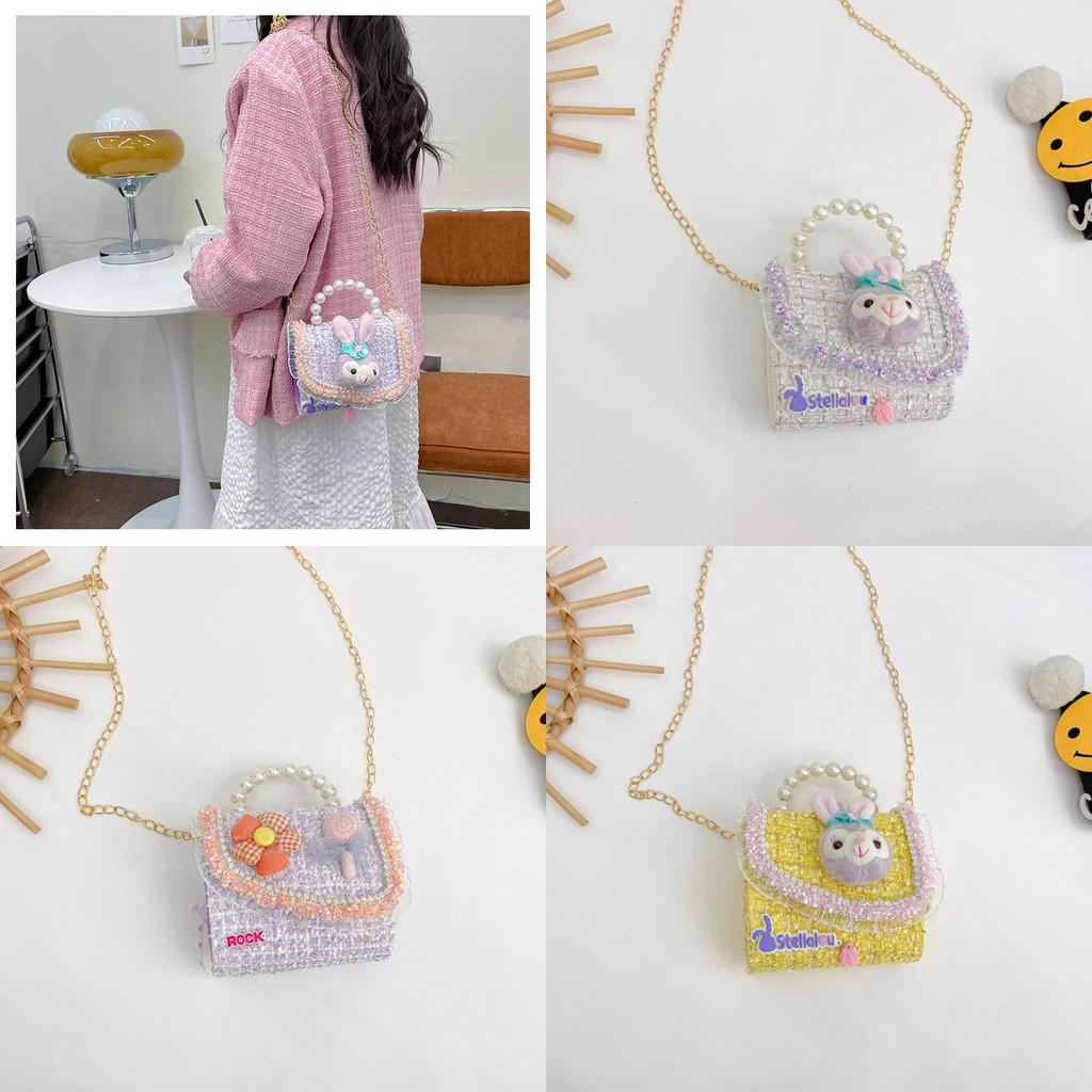 Childrens Pearl Crossbody Bag With And Breathable Cotton Linen For Girls Daily Use