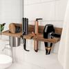 Wall-Mounted Blow Dryer Hanger Space Saving Curling Iron Shelf Toilet Blower Holder Combs