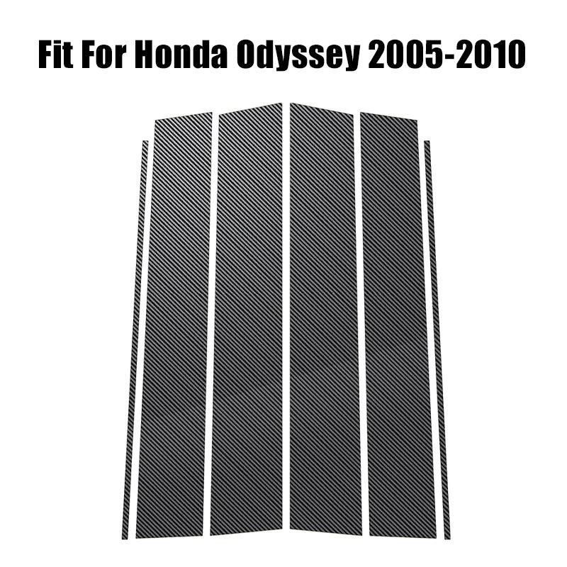 6ks Sloupky do auta pro Honda Odyssey 2005 2006 2007 2008-2010 Lesklé černé Nálepky na lemování oken dveří Dekorativní doplňky