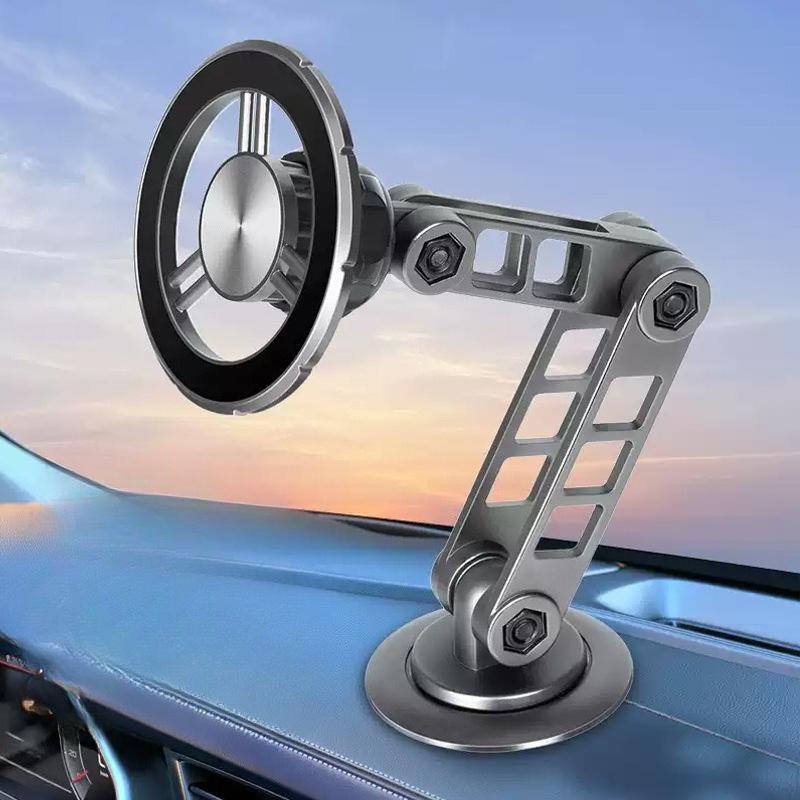 

Сильний магнітний автомобільний тримач для телефону Magsafe, безпечний поворот на 360, складаний тримач для мобільного телефону, GPS-навігаційний кронштейн, кріплення для приладової панелі чи лобового скла