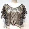 Women's Sequin Beaded Mesh Shawl Bolero - Stylish Outerwear for Dance and Evening Gowns