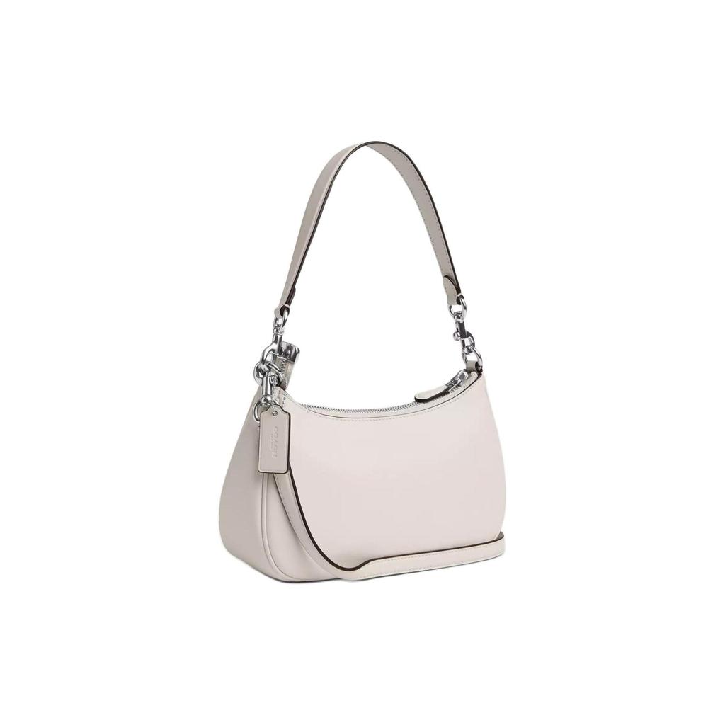 COACH Teri Smooth Leather Crossbody Bag, Shoulder Bag Medium Women's Silver & Chalk CR099-SVHA